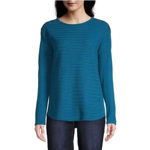 NWT St. John’s Bay Button Shoulder Sweater